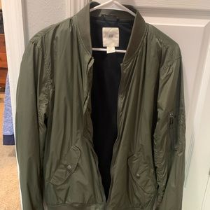 Men’s Green H&M Bomber Jacket Size Small